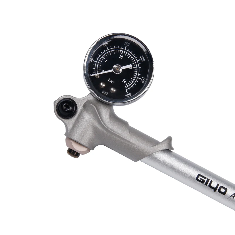 Насос GIYO 300PSI воздушный велосипедный со шкалой psi/бар помпа для подкачки шин