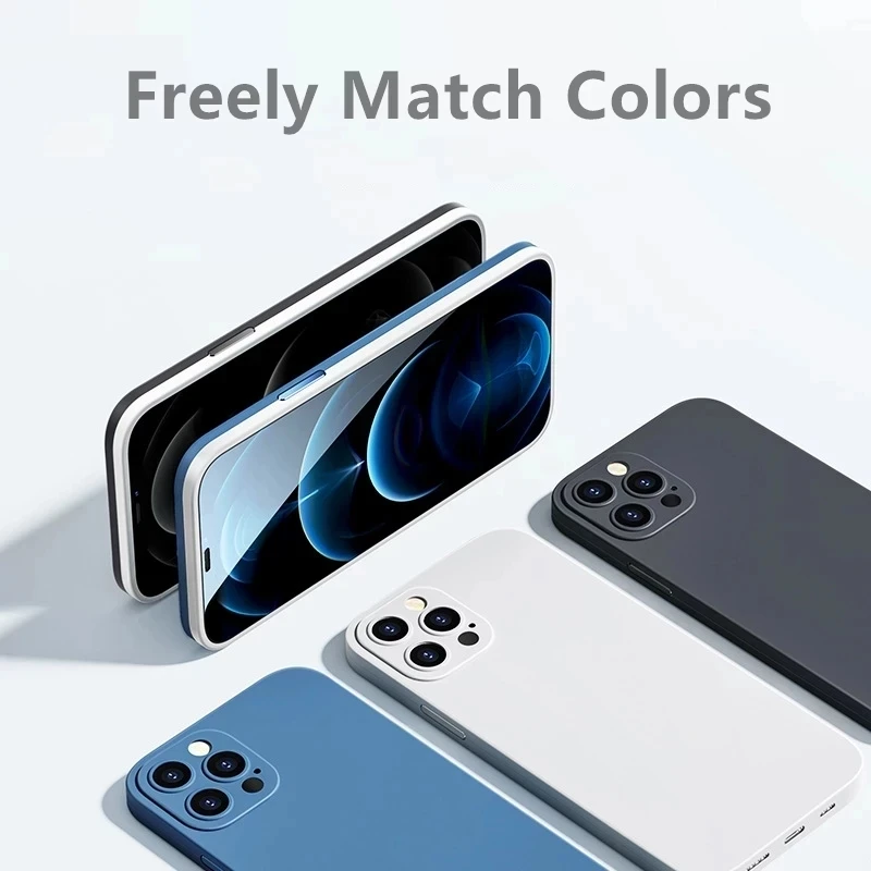 

Front Tempered Glass + Thin Back Cover for IPhone 11 12 Pro XS Max X XR 12Mini Phone Case Luxury 360-Degree Full Surround Shell