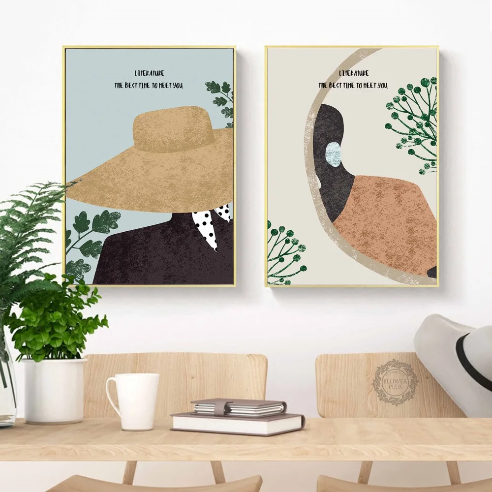 Плакаты и принты в скандинавском стиле Современные Простые Модные портреты