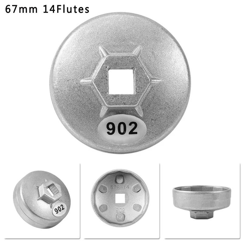 

Removal Oil Filter Wrench For Lioncel Mazda Parts Accessories Silver 14 Flutes