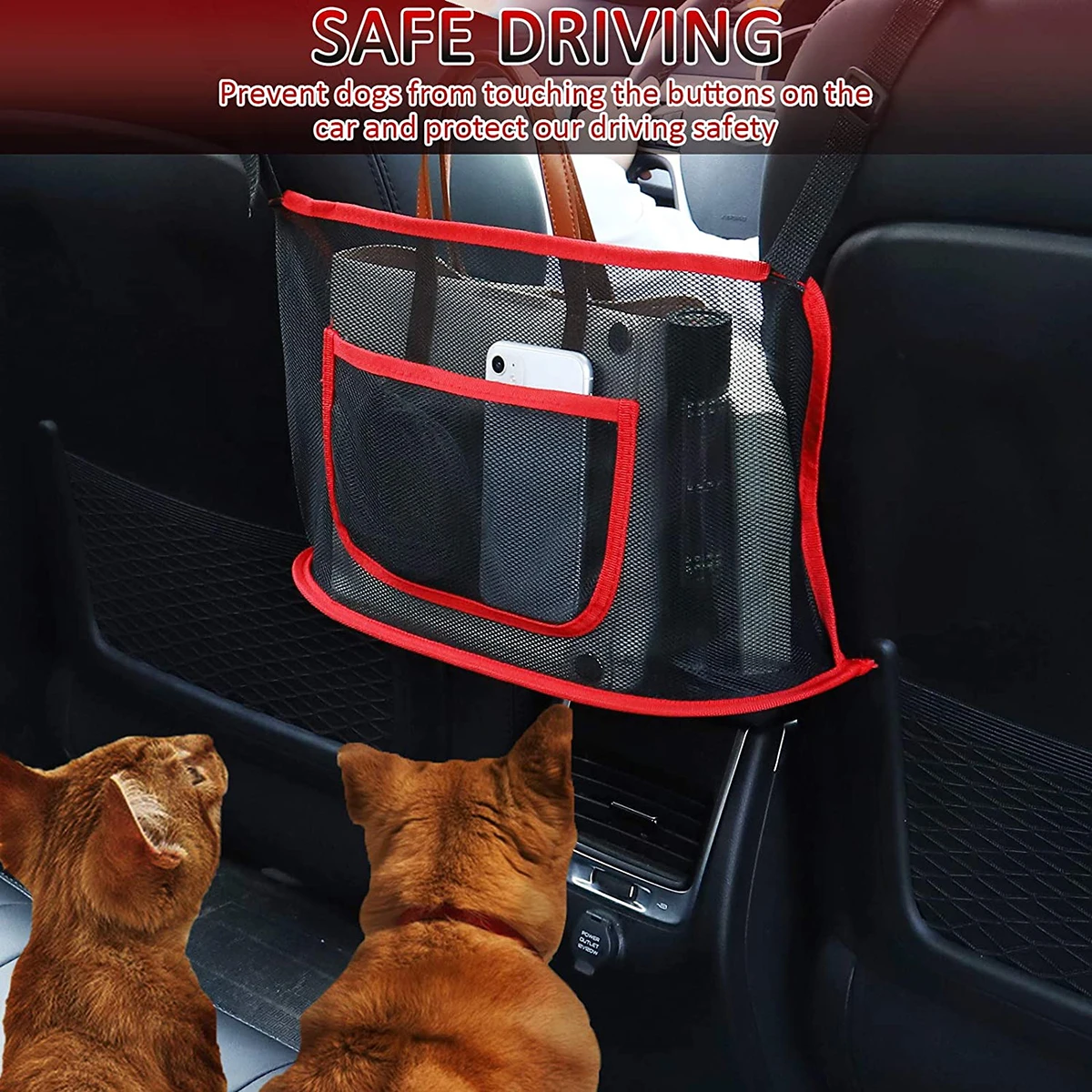 Сетчатая Сумка на спинку сиденья автомобиля Универсальный многофункциональный