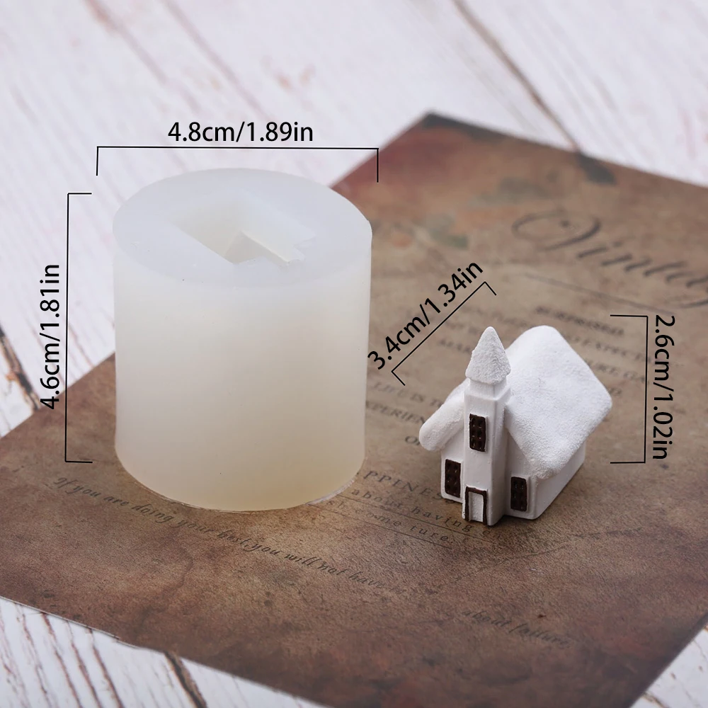 New Hut Scented Candle Silicone Mold DIY Creative Cabin House Fondant Cake Handmade Soap Plaster Epoxy Resin Aroma Mould | Дом и сад