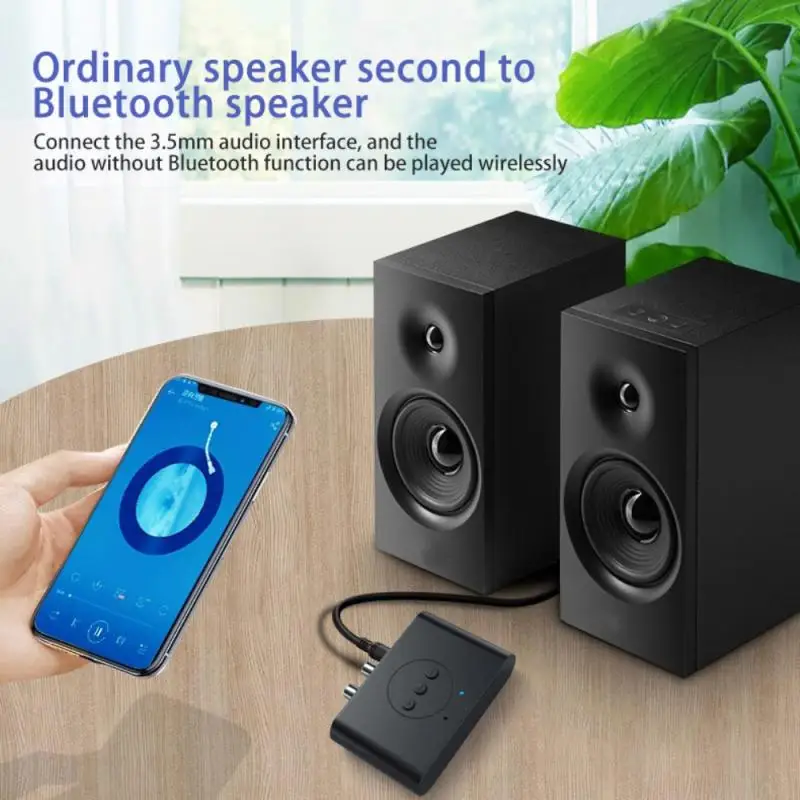 

5.2 NFC Bluetooth-compatible Music Receiver 3.5+2RCA Dual Audio Ports Plug And Play Lossless Sound Quality Stable Transmission