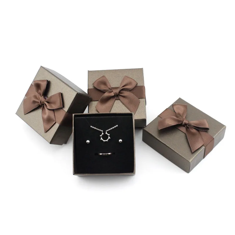 Квадратная коробка органайзер для ювелирных украшений кофейных цветов