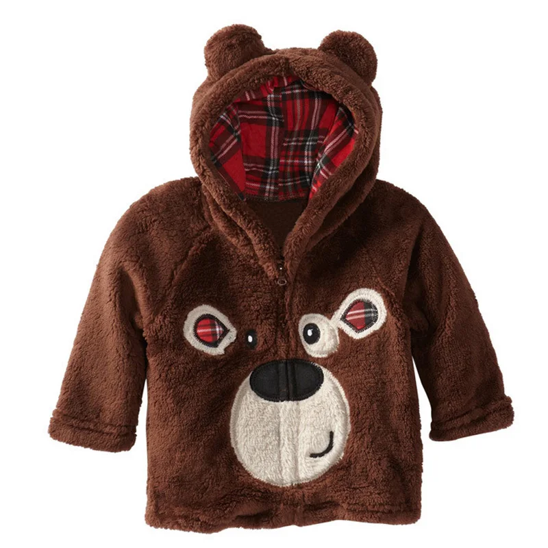 Пальто для мальчиков Классическая Осенняя флисовая Детская куртка с милым
