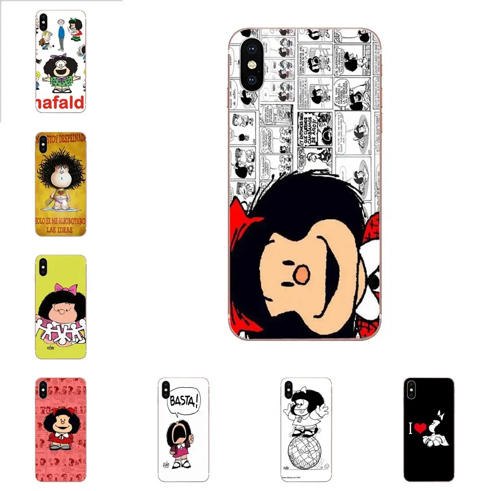 Мультяшный чехол Mafalda Girl для Galaxy J1 J2 J3 J330 J4 J5 J6 J7 J730 J8 2015 2016 2017 2018 mini Pro