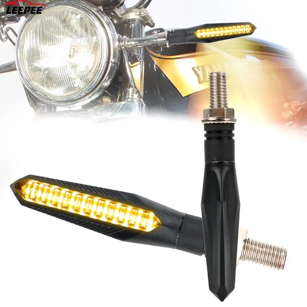 

Motorcycle Turn Signal Lights 12LED Chip for Honda Motorbike Indicator Blinker Flowing Water Flashing 1 Pair