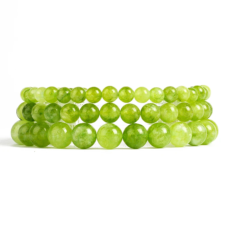 

Natural Apple Green Quartzs Bracelets Women 4/6/8/10mm Crystal Mica Stone Reiki Energy Bracelets Men Charm Yoga Jewelry Pulseras