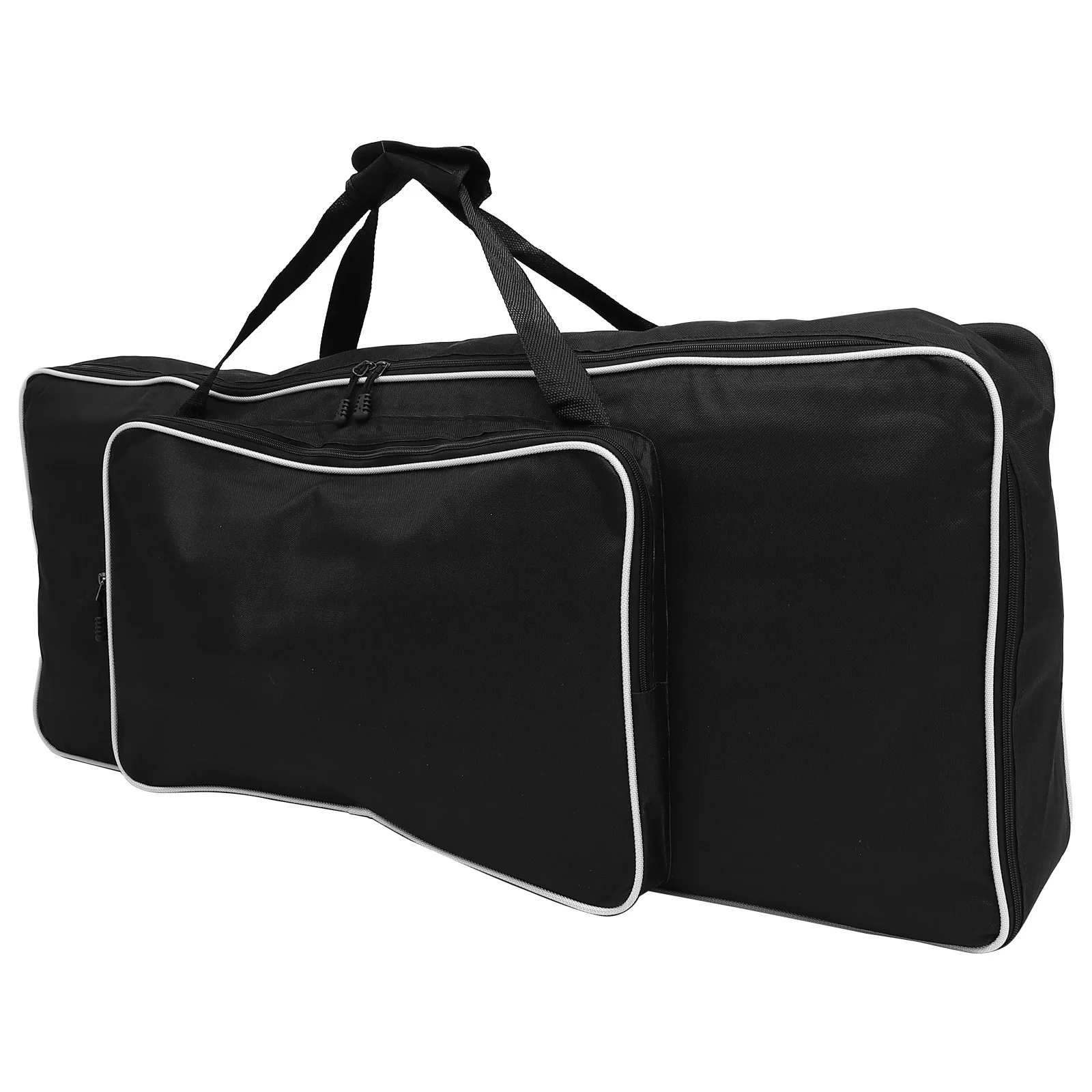 

1pc Practical Oxford Keyboard Bag Durable Electronic Bag (Black White)