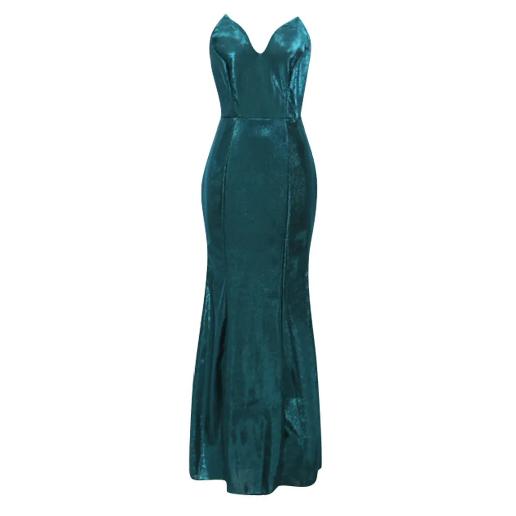 Женское сексуальное длинное платье макси вечернее женская мода без рукавов