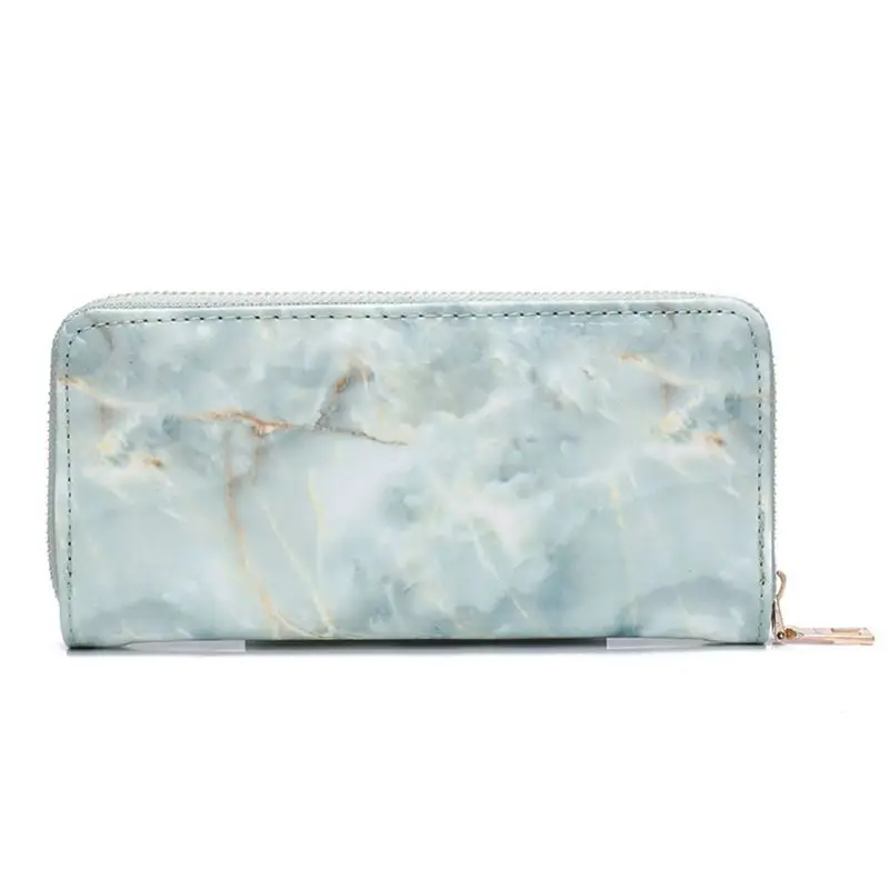 Женский кожаный клатч Длинный кошелек с мраморным узором держатель для карт
