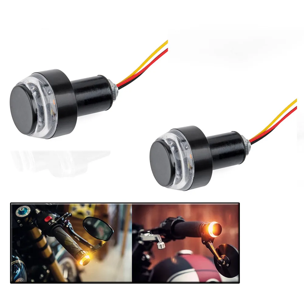2x Светодиодный светильник поворотного сигнала на руль мотоцикла универсальный
