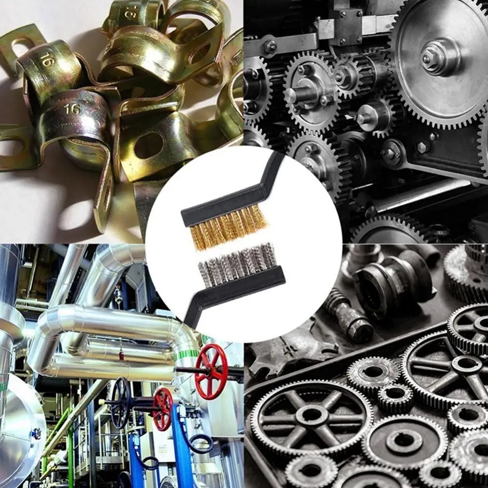 

12/15pcs Wire Brass Brush 170mm Mini Brushes Micro Steel Brass Rust Remover Paint Remove Metal Scrubbing Polishing Burring Brush