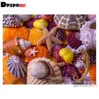 Полноразмернаякруглая алмазная живопись Dpsprue, вышивка крестиком, морская звезда, ракушки, 3D вышивка, сделай сам, 5D Moasic, рождественский подарок