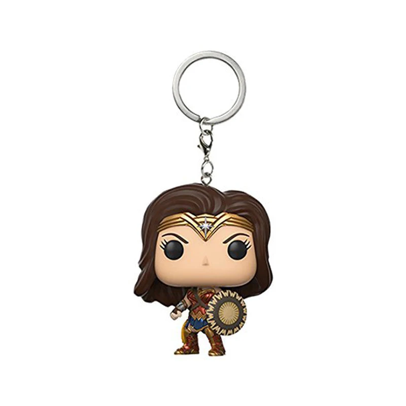 keychain 4cm Q Posket Фигурки игрушки Харли Куинн отряд самоубийц чудо-женщина Мстители Endgame модель куклы подарок для детей - Цвет: keychain 4cm