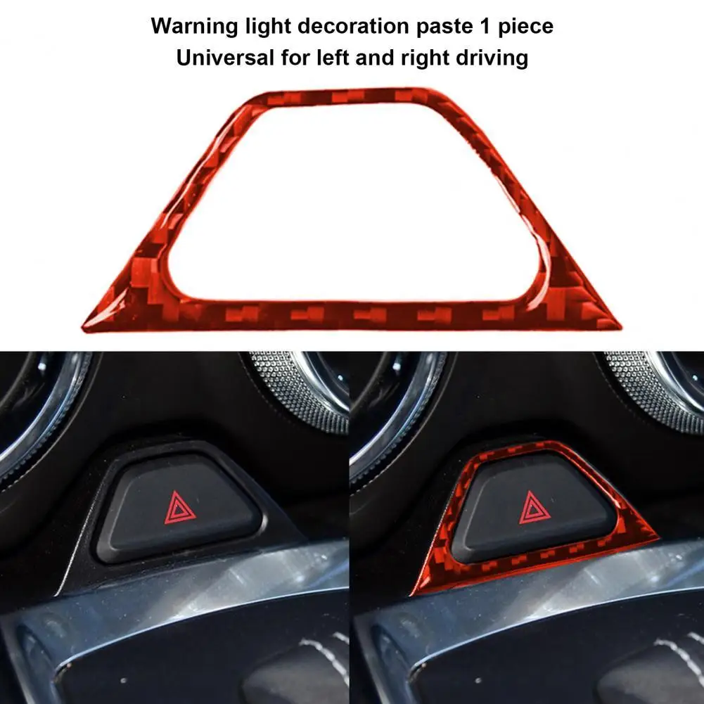 

Smooth Lightweight Red Interior Warning Light Button Cover Trim for Chevrolet Camaro 2017-2019