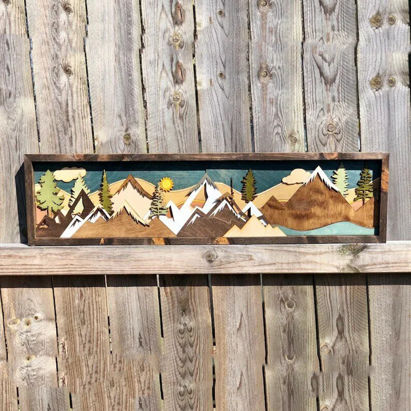 

Новый деревянный настенный Декор ручной работы для дома, ресторана, подвесное украшение, подарок на новоселье