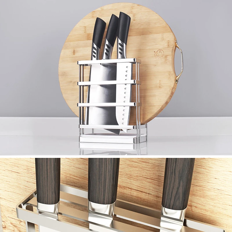

Universal 304 Stainless Steel Kitchen Knife Block Multifunction Chef Scissors Chopping Board Rack Stand Ceramic Knife Holder