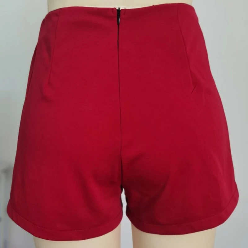 

Summer New Women Shorts Fashion High Waist Sports Casual Loose Zipper Decorate Wide Leg Shorts Design Female Shorts