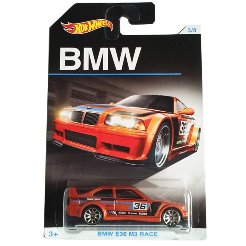 Автомобили Hot Wheels 1/64 BMW E36 M3 RACE металлические Литые коллекционные модели