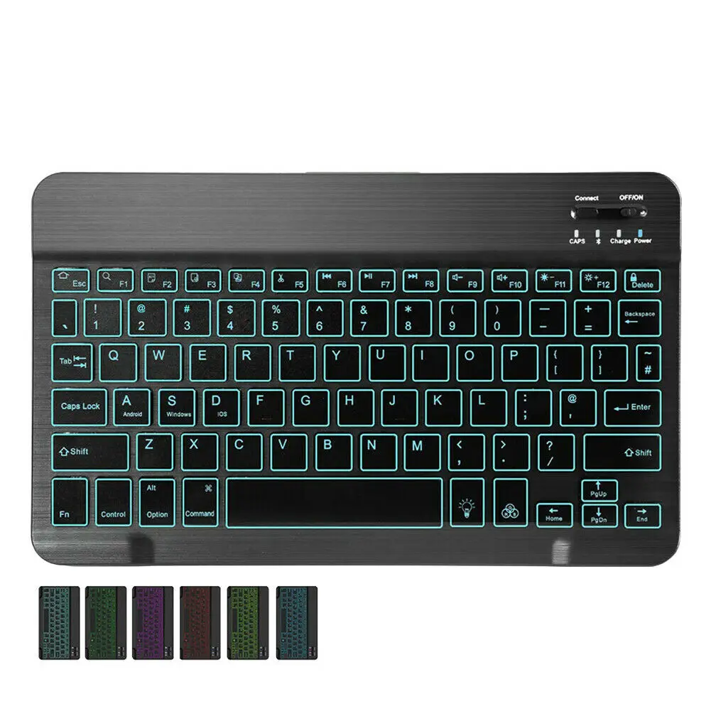MrStore Bluetooth клавиатура с задней подсветкой Беспроводная Bluetooth клавиатура заряжаемая IOS Android Windows Ipad Keyboad Беспроводная