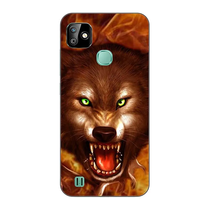 Для Infinix Hot 8 7 Pro X625 X624 Smart3 Plus X627 S4 X626 чехол с красочным рисунком розы волк Мягкий