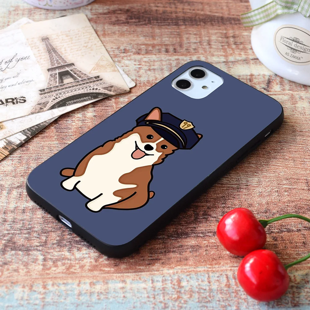 

For iPhone Cheddar with Police Hat soft TPU border Apple iPhone Case