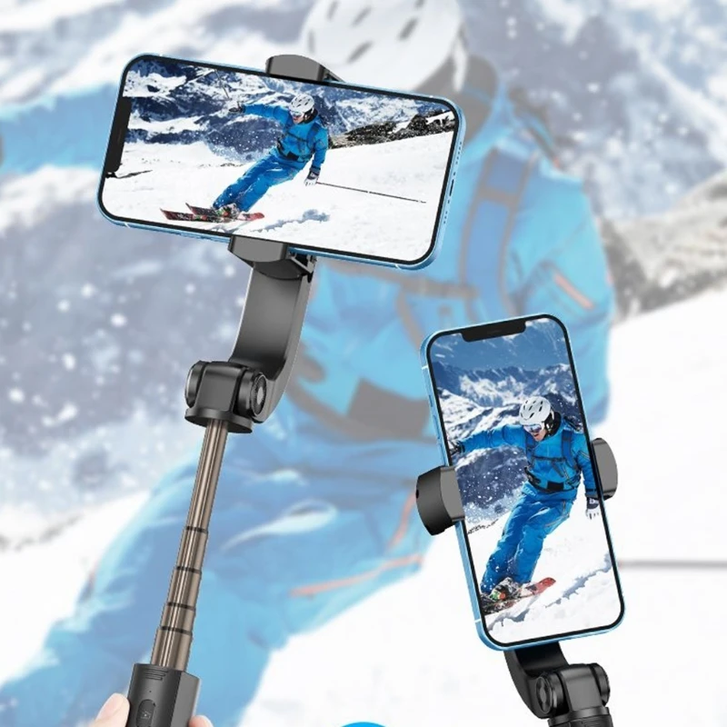 

Portable Gimbal Stabilizer for Smartphone with Extendable Phone Selfie Stick and Tripod, Remote 360°Automatic Rotation