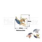 Микро-закрепка изысканный Единорог подвеска животное очарование DIY Ювелирные изделия Аксессуары для изготовления браслетов 23x11x2 мм
