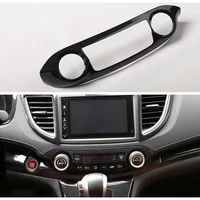car dashboard ac switch button frame cover trim sticker fit for honda crv 2012 2014 carbon fiber abs
