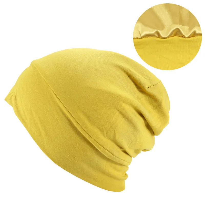 

Cotton Winter Autumn Turban Hat Men Women Beanie Bonnet Sleep Cap Soft Women's Beanies Hats Breathable Headgear Stretch Hat