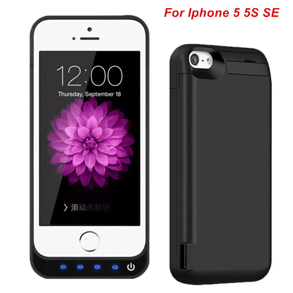Для iphone 5 5S SE чехол для аккумулятора 4200 мАч зарядного устройства смартфона