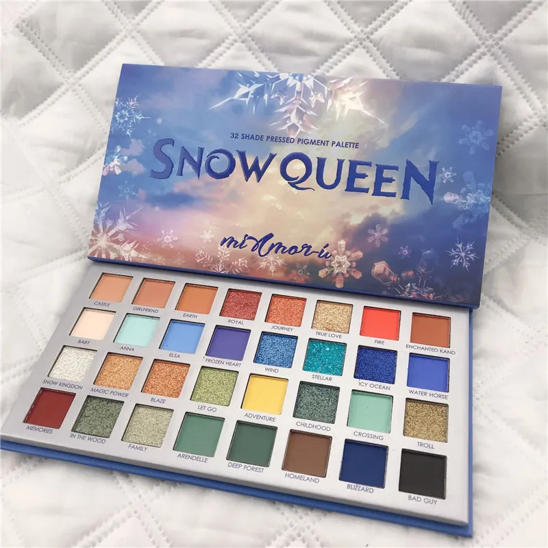 Snow Queen Glitter Eyeshadow Makeup Pallete Matte Eye shadow Palette Shimmer and Shine Powder Pigment Cosmetics | Красота и здоровье