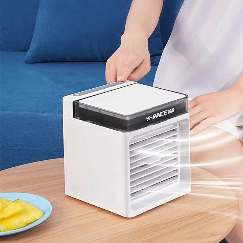 

Mini Air Conditioner Water Cooling Household Spray Cooling Small Fan USB Mute Portable Electric Fan Water Ice