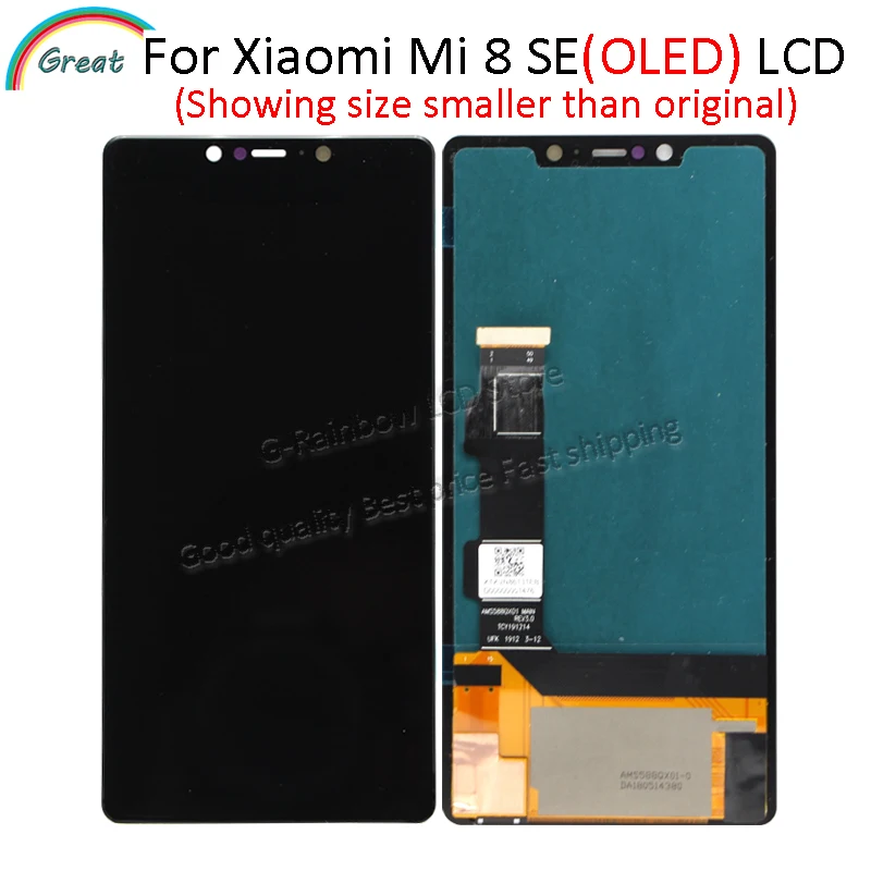 ЖК-дисплей OLED для Xiaomi Mi 8 SE Mi8 с сенсорным экраном дигитайзер дисплей экран замена -