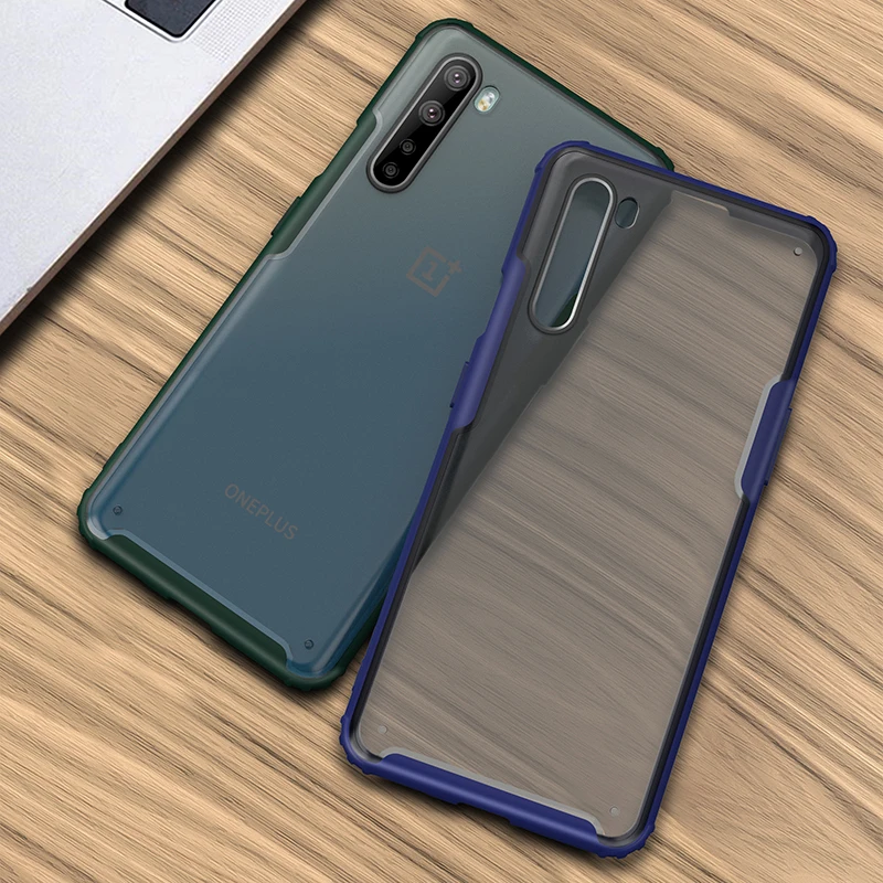 Чехол для телефона OnePlus Nord прозрачный матовый чехол-бампер из поликарбоната Oneplus