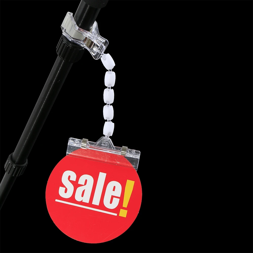 

Plastic Shelf Top Pop 5 Beads Clip Holder Stand Universal Double Clamps For Supermarket Price Tag Sign Label Advertising Display