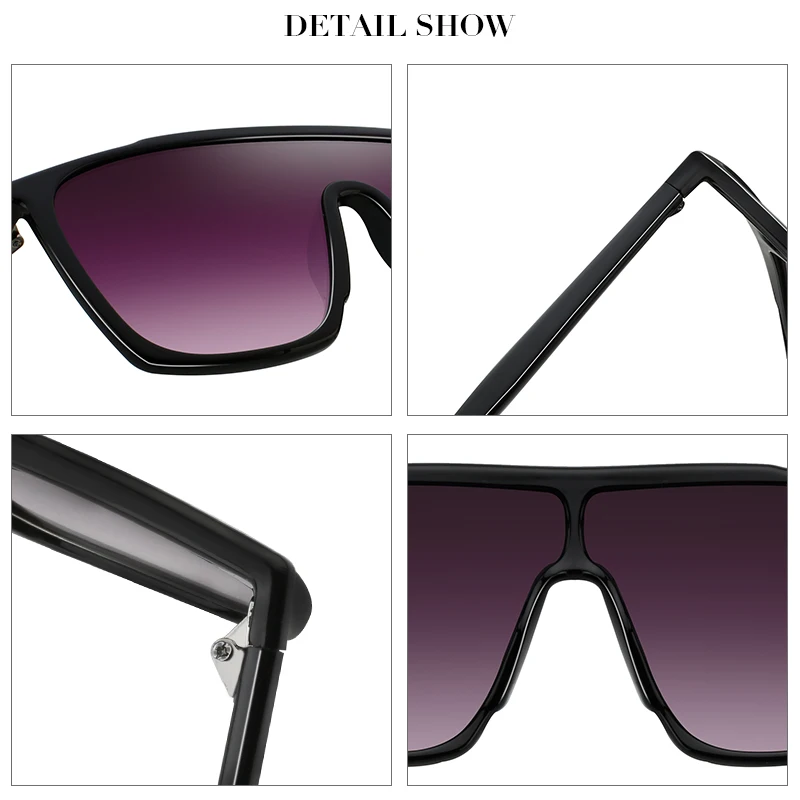 Женские солнцезащитные очки в большой оправе градиентные Max Glasiz Летний стиль