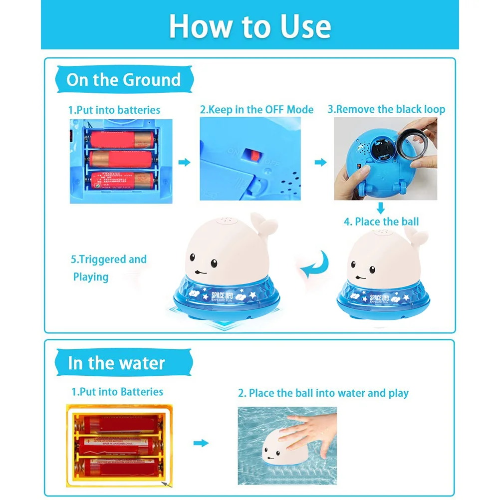 Детская игрушка для душа Электрическая Автоматическая Индукционная насадка