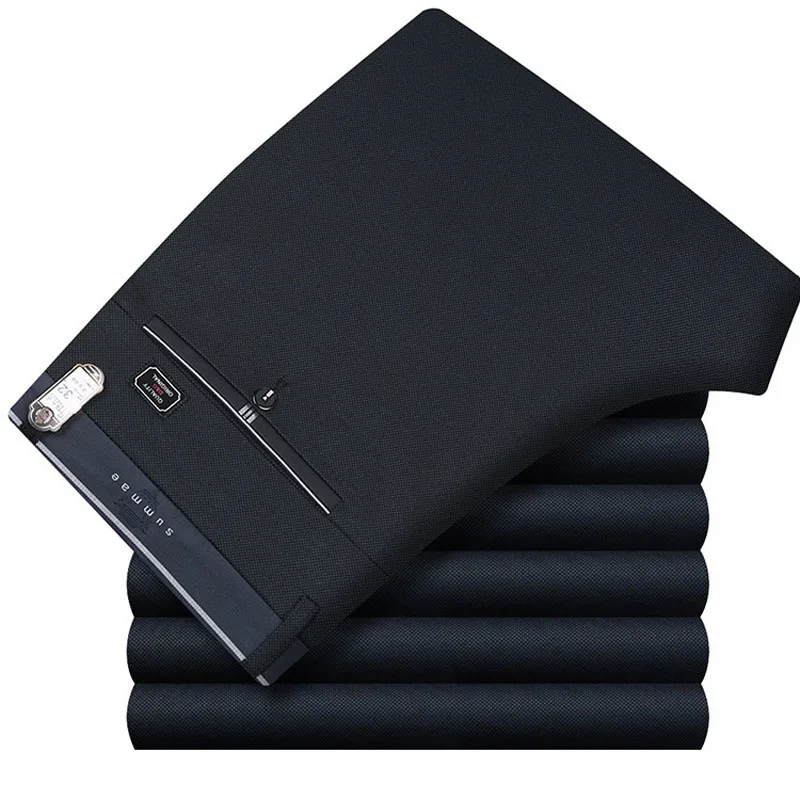 

Work Pants Men's Suit Bottom Dress Casual Straight Business Classic Office Formal Pant Big Size Trousers Male High Waist Pants