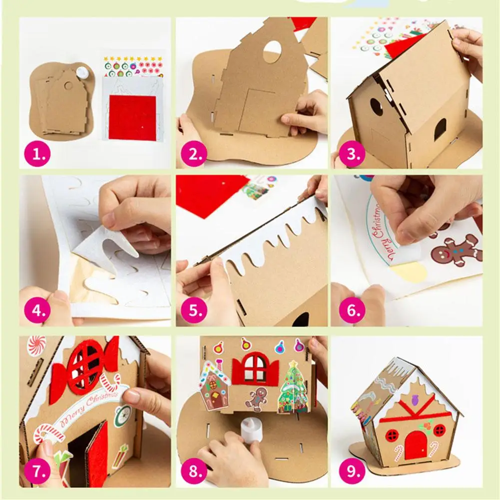 DIY Рождественский светильник ed Little House пластиковый светильник-Свеча на