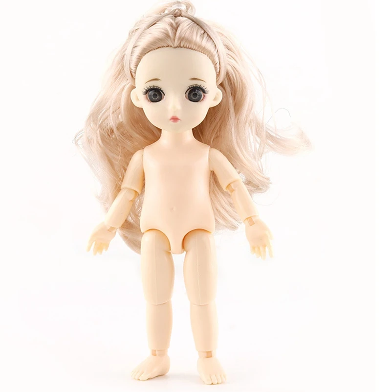 Шарнирная кукла Adollya BJD Обнаженная Кукла шарнирная 16 см 3D глаза 13 подвижных