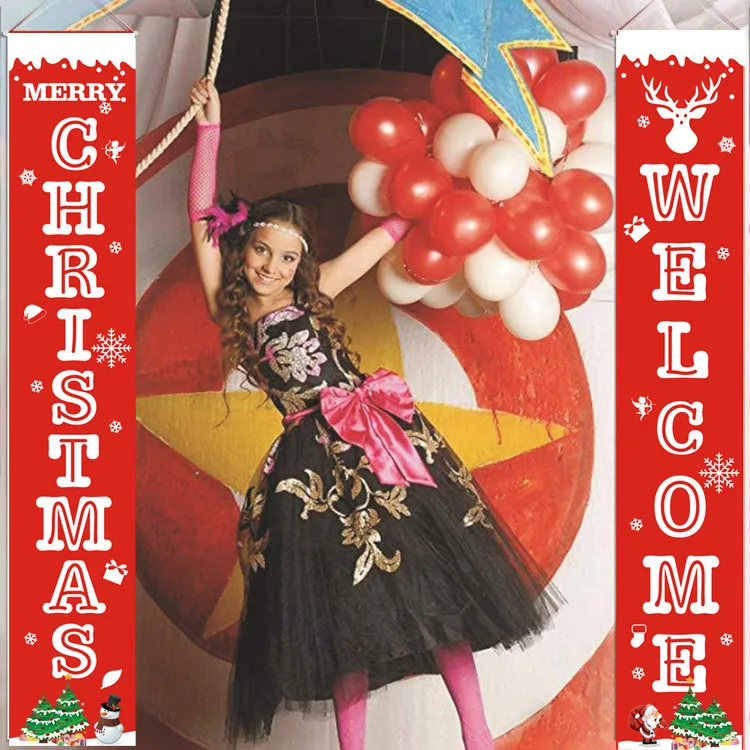 

HOT Kerstman Kerst Deur Banner Vrolijk Kerstfeest Decoraties Voor Huis 2021 Kerst Ornament Xmas Navidad Gift Nieuwe Jaar 2022