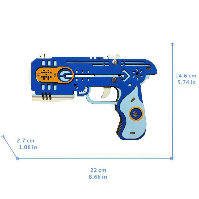 Деревянный 3D пистолет головоломка оружие Модель Kit электронная игрушка машина