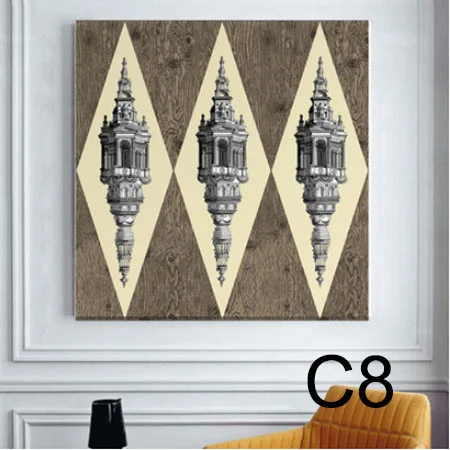 8 Decoracion fornazetti живопись Современные винтажные Ретро подарки настенные художественные цитаты Спальня Декор Арт Рисунок Фигуры с внутренней рамкой - Цвет: 8