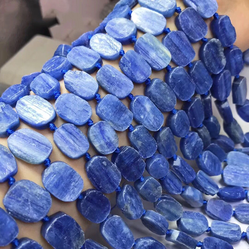 kyanite 15-17mm Natural Gemstone Beads for Jewelry Making Necklace Earring pendant 15inch ICNWAY | Украшения и аксессуары
