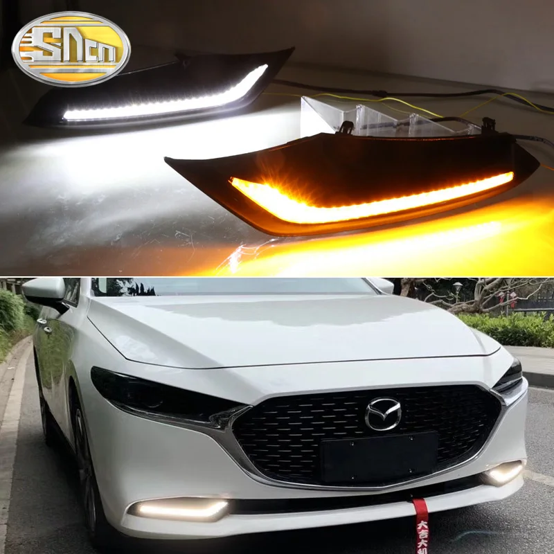 SNCN 2 шт. светодиодный дневный ходовой светильник для Mazda 3 Axela 2019 2020 течет реле