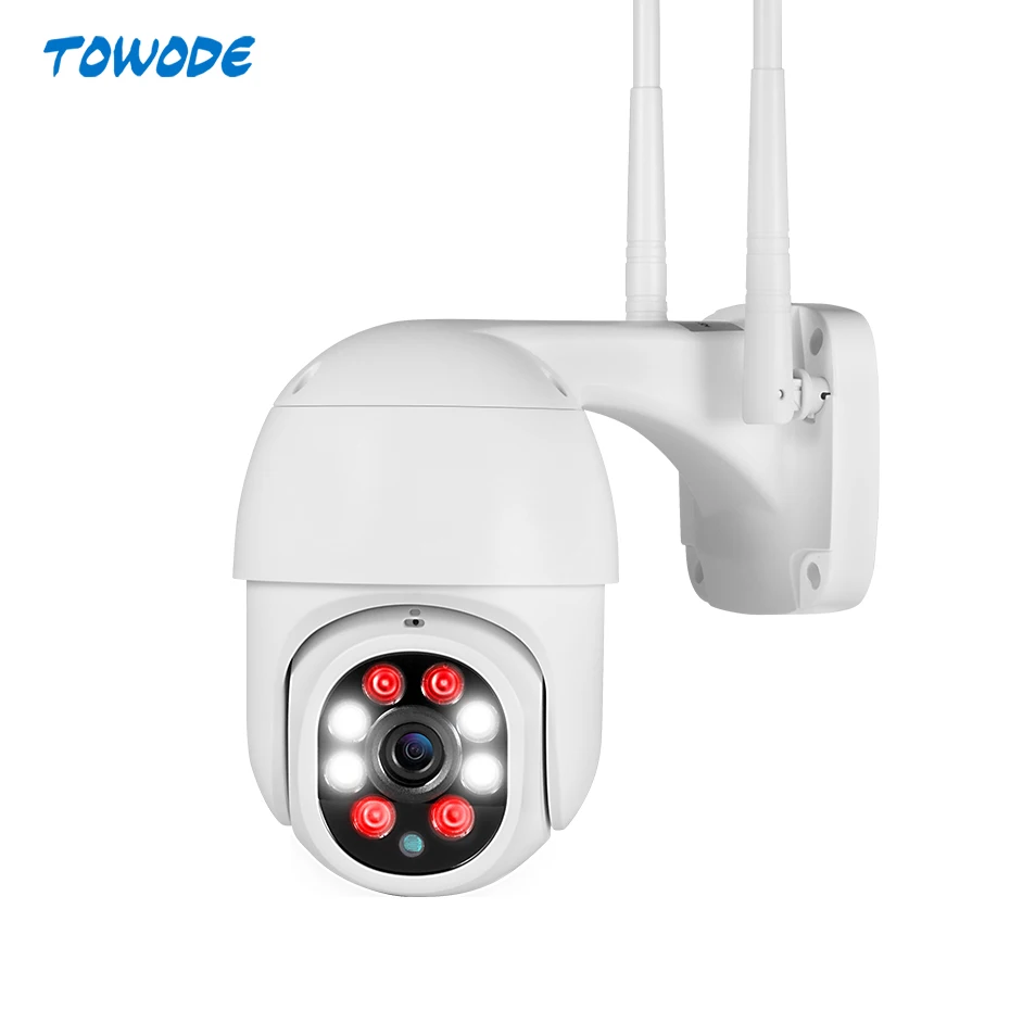Towode наружная 1080P PTZ WIFI IP камера приложение 2MP 4X перезаряжаемая H.265 P2P ONVIF аудио
