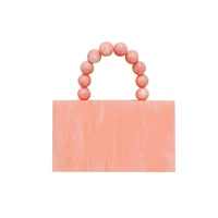 woman party clutch acrylic evening bag beaded pink luxury brand wallet and handbags designer shoulder top handle crossbody bags