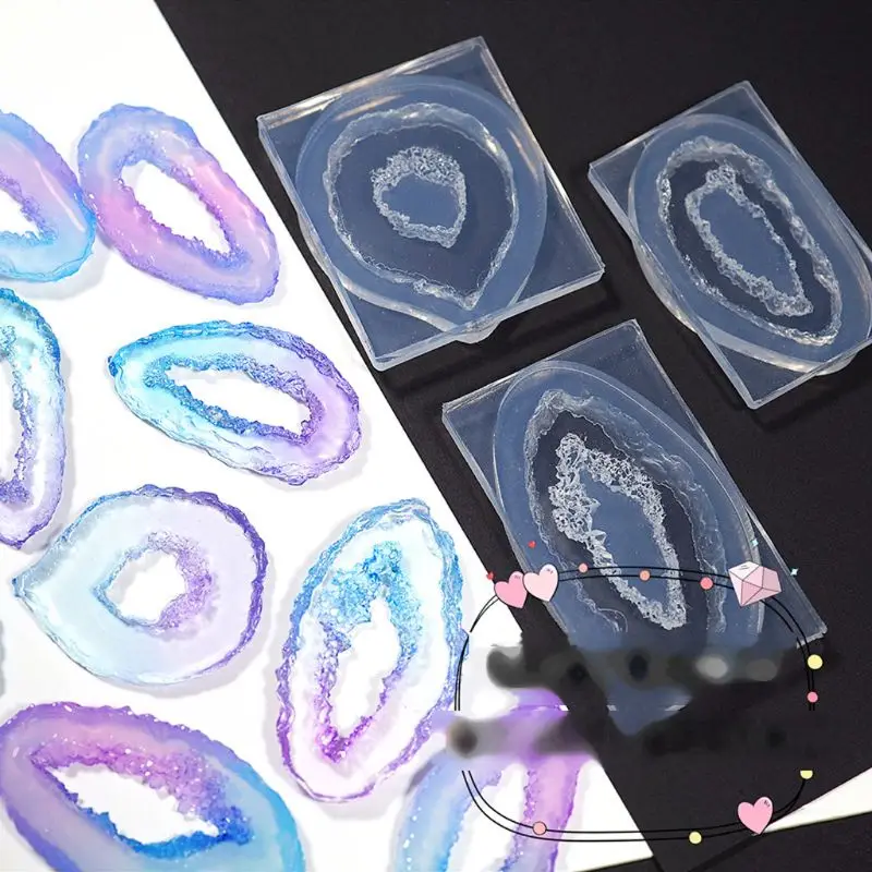 Кристалл кварц кластер Geode Druzy Драгоценный Кулон силиконовая формовочная Смола ювелирные изделия ремесло инструмент DIY Аксессуары Инструмент для изготовления ювелирных изделий